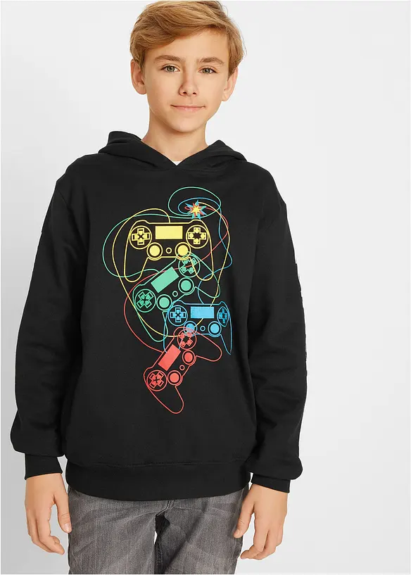 Sweat à capuche 100% coton, bonprix