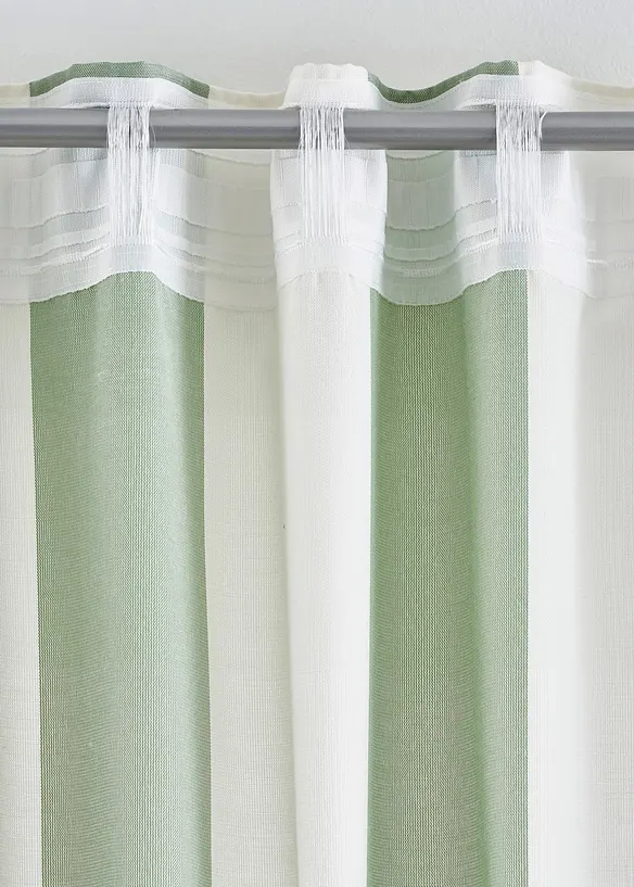 Rideau rayé avec polyester recyclé (1 pce), bonprix