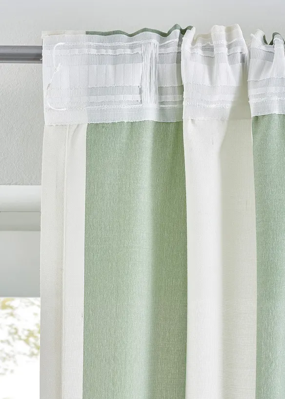 Rideau rayé avec polyester recyclé (1 pce), bonprix