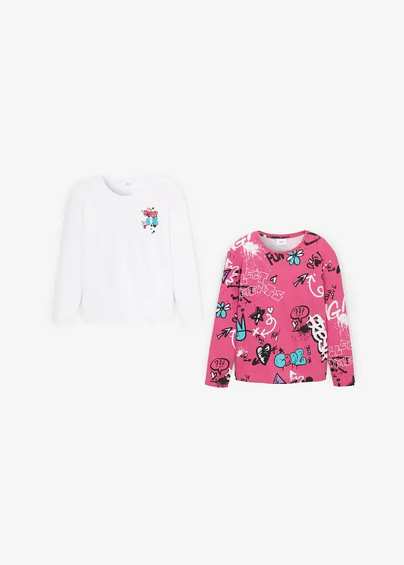 Boxy-Shirt aus reiner Bio Baumwolle (2er Pack), bonprix