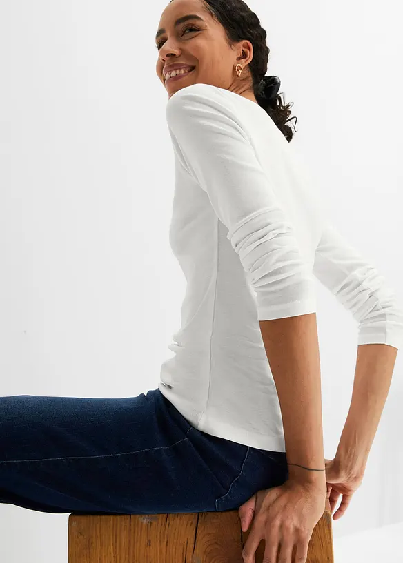 Langarmshirt aus reiner Bio-Baumwolle, bonprix