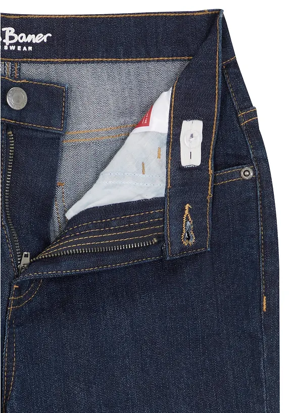 Slim Fit Stretch-Jeans mit verstellbarem Bund, Straight, bonprix