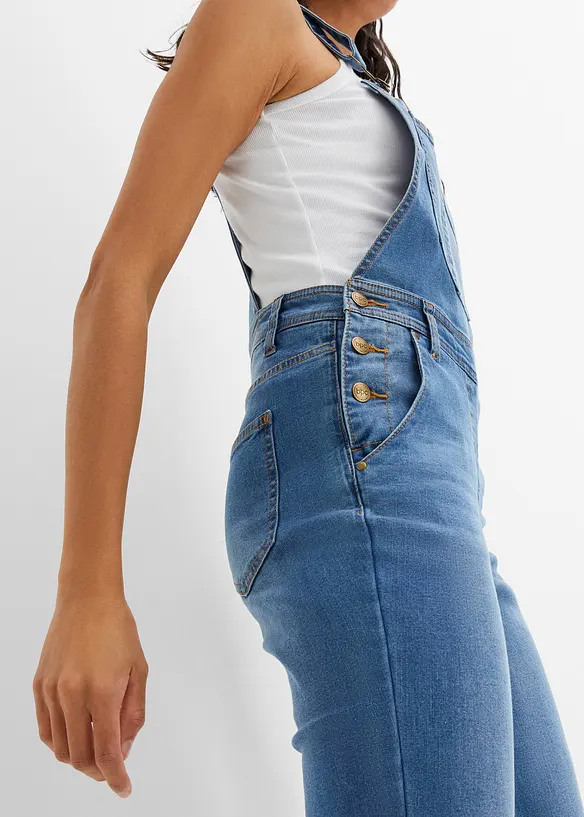Jeans-Latzhose im Boyfriend Fit, bonprix