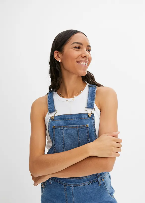 Jeans-Latzhose im Boyfriend Fit, bonprix
