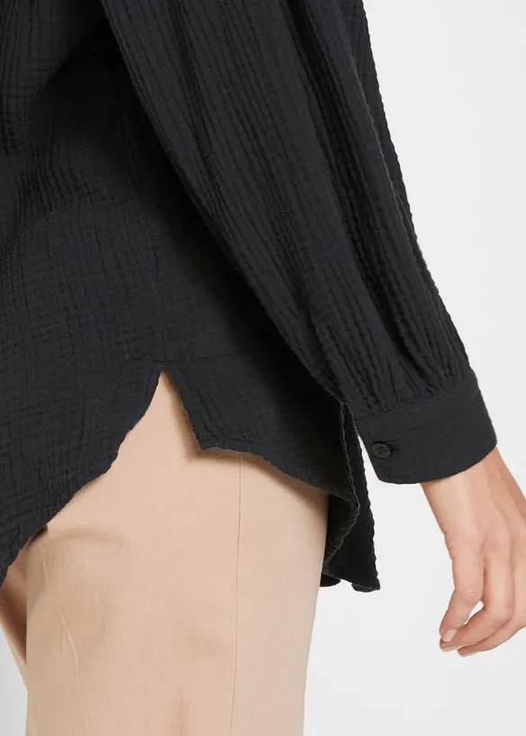 Musselin-Longbluse aus Baumwolle, bonprix