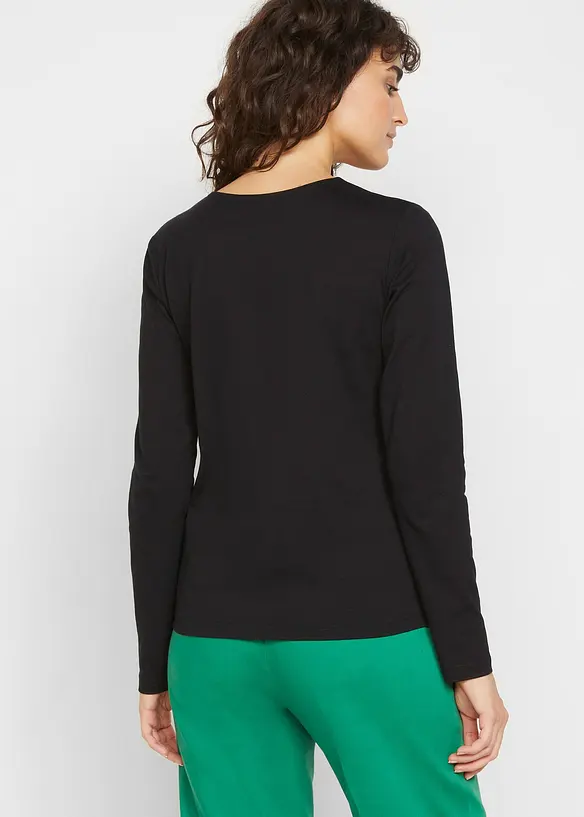 Langarmshirt mit reiner Bio-Baumwolle, bonprix