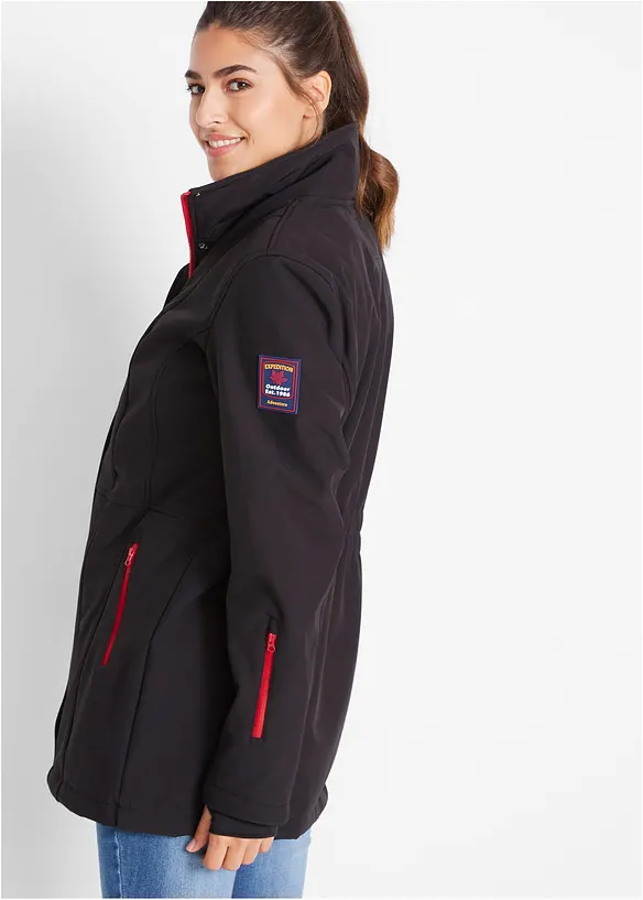 Longue parka en softshell extensible et déperlant, bonprix