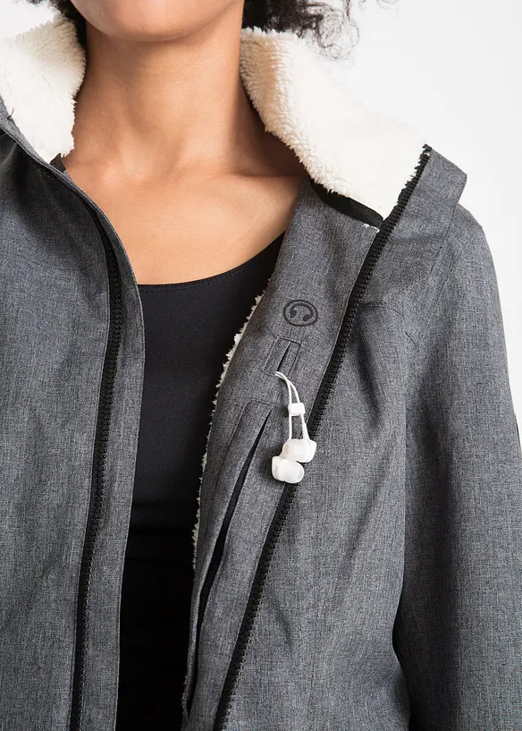 wasserdichte Outdoor-Funktions-Jacke mit Teddyfleece, bonprix