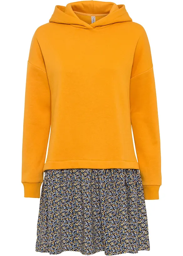 Sweatkleid in 2-in-1 Optik, bonprix