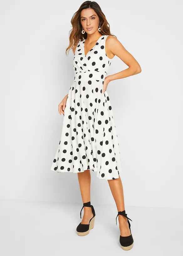 Robe en jersey à pois, bonprix