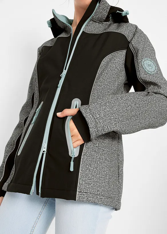 wasserabweisende Softshelljacke mit reflektierenden Details, bonprix