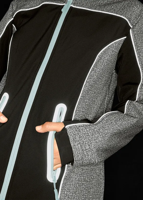 wasserabweisende Softshelljacke mit reflektierenden Details, bonprix