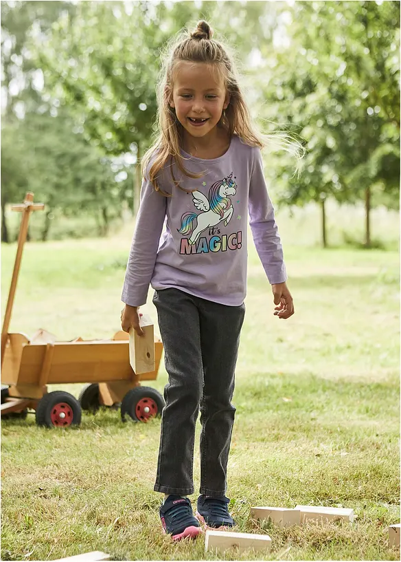 Langarmshirt aus reiner Bio-Baumwolle (2er Pack), bonprix