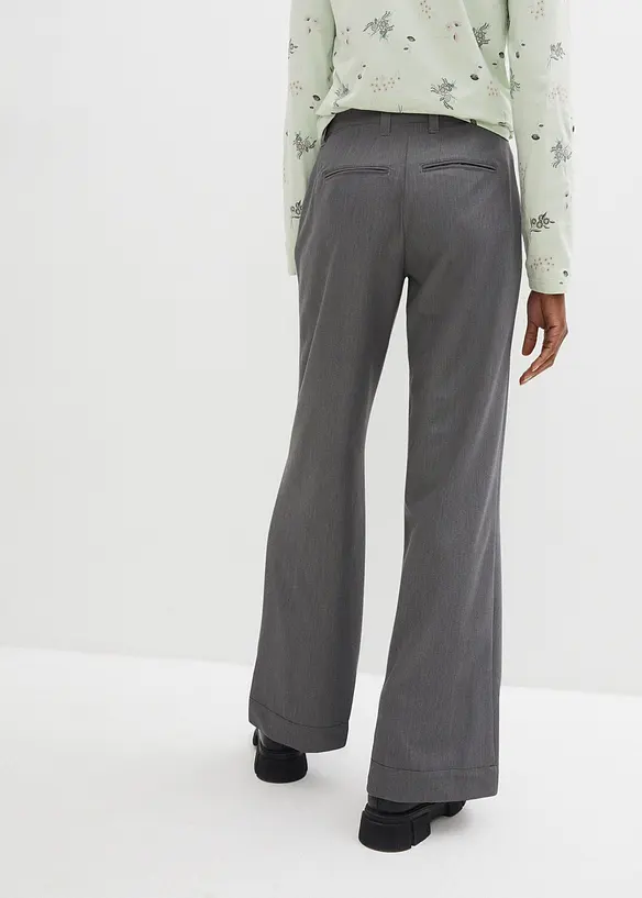 Pantalon à pinces avec taille haute élastiquée, bonprix