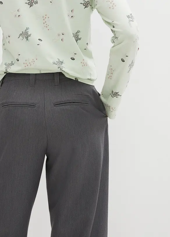 Pantalon à pinces avec taille haute élastiquée, bonprix