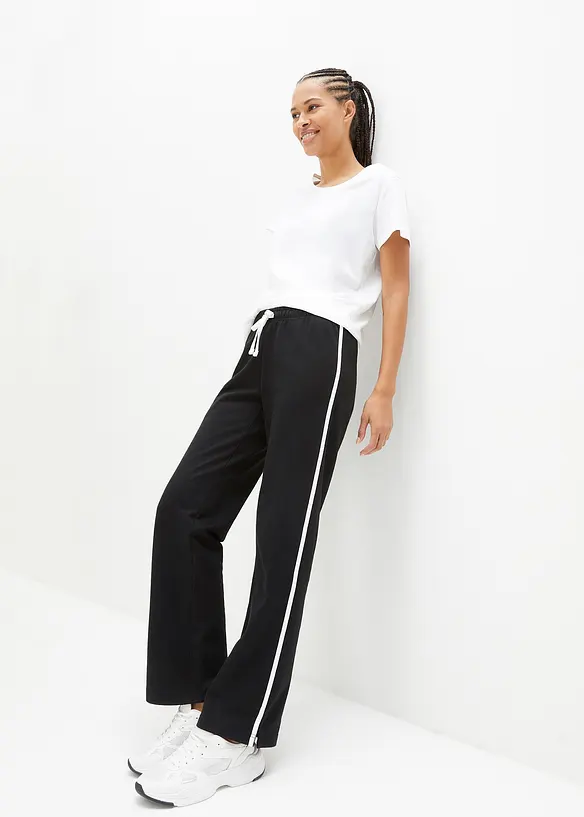 Lot de 2 pantalons en molleton épais 100% coton, bonprix