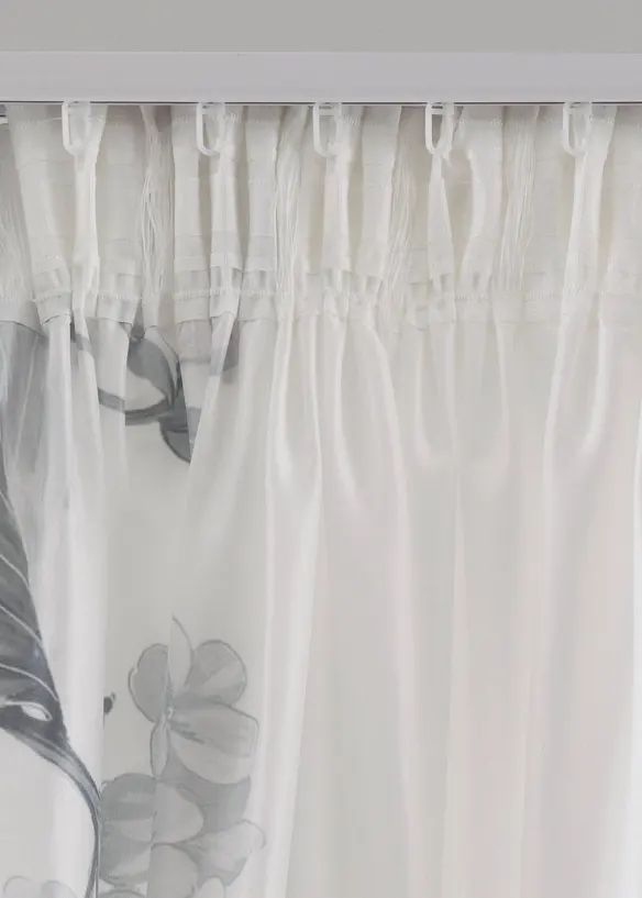 Rideau en microfibre à imprimé floral, bonprix