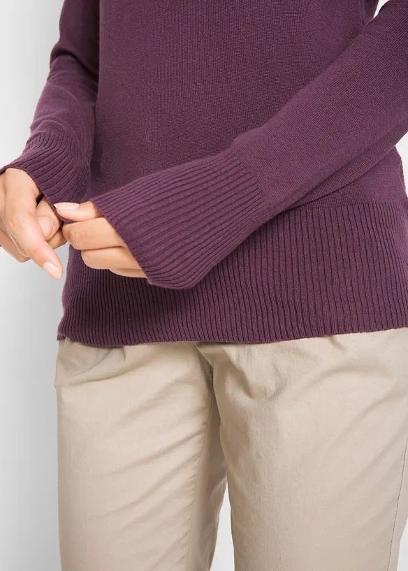Pull col roulé basique, bonprix