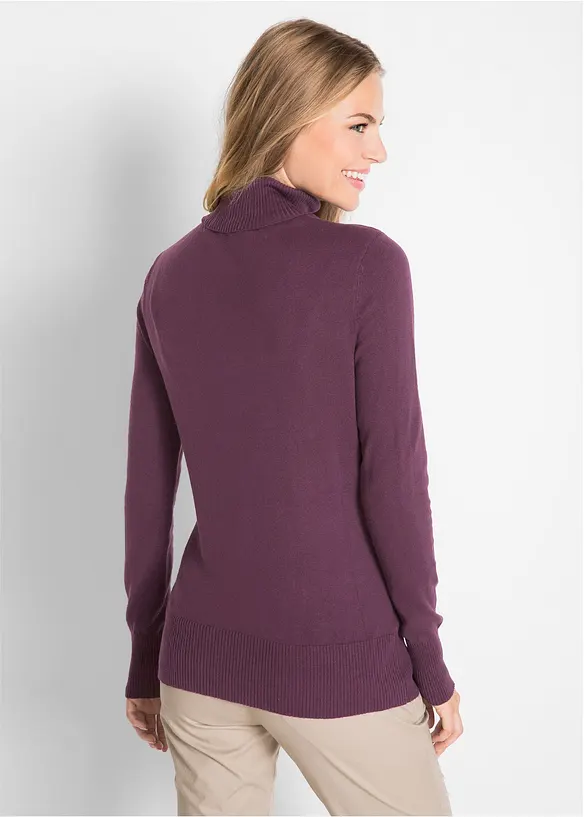Pull col roulé basique, bonprix