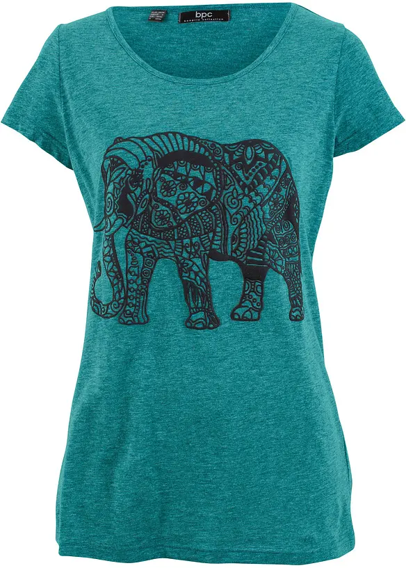 Shirt mit platziertem Print aus Bio-Baumwolle, kurzarm, bonprix