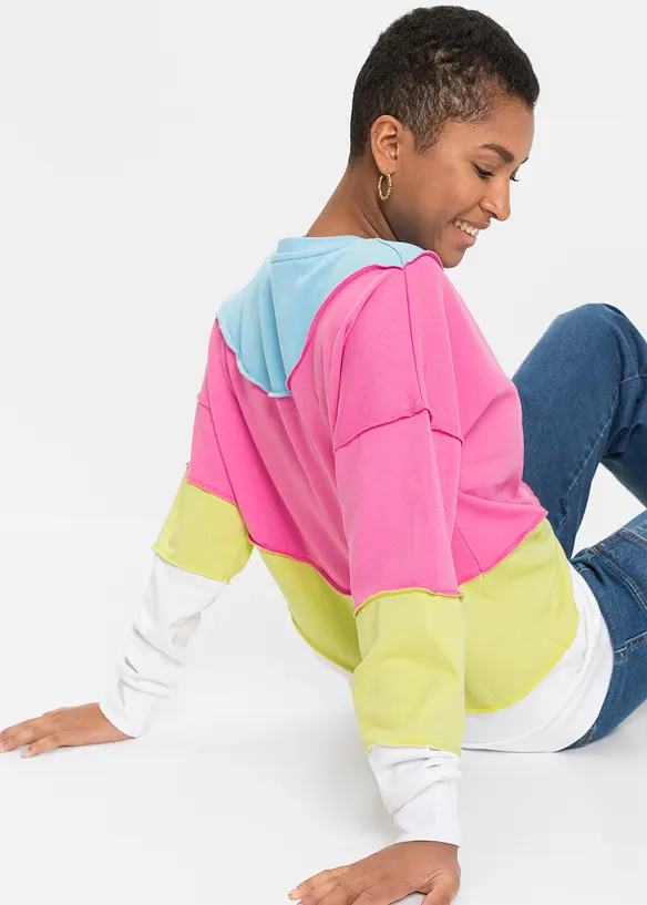 Sweatshirt aus weichem Baumwoll-Mix, bonprix