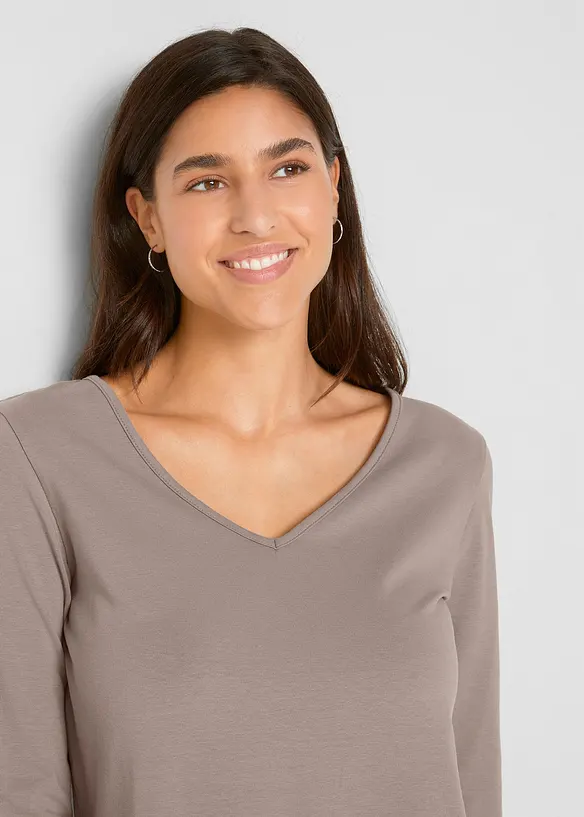 Figurbetontes Langarmshirt (2er Pack), bonprix