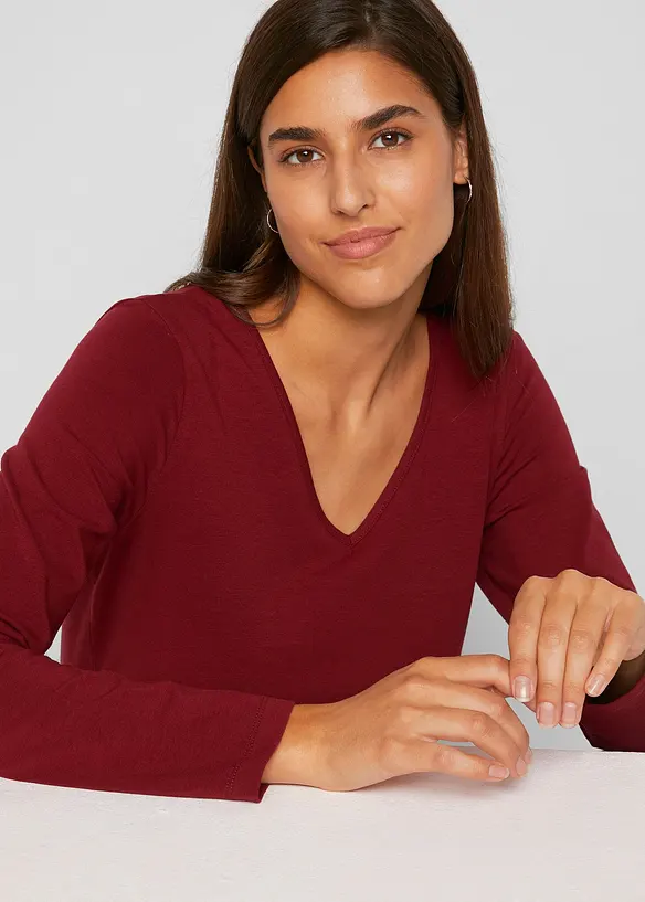 Figurbetontes Langarmshirt (2er Pack), bonprix