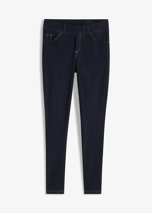 Legging aspect jean en coton mélangé, bonprix