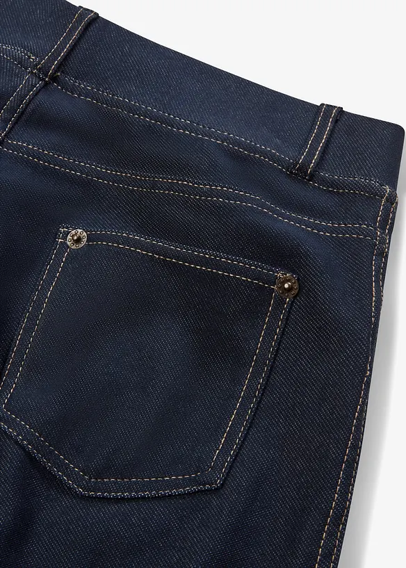 Legging aspect jean en coton mélangé, bonprix