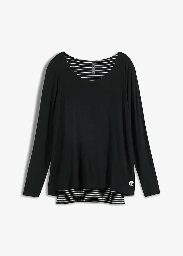 Longshirt mit Langarm doppellagig, bonprix