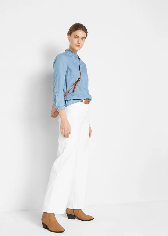 Jean large taille mi-haute, extensible, bonprix