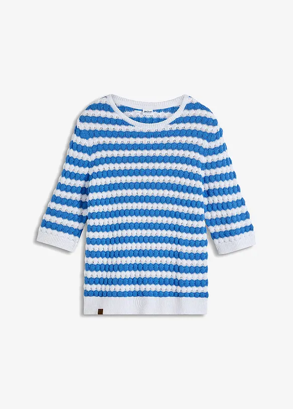 T-shirt en maille, manches coudes, bonprix