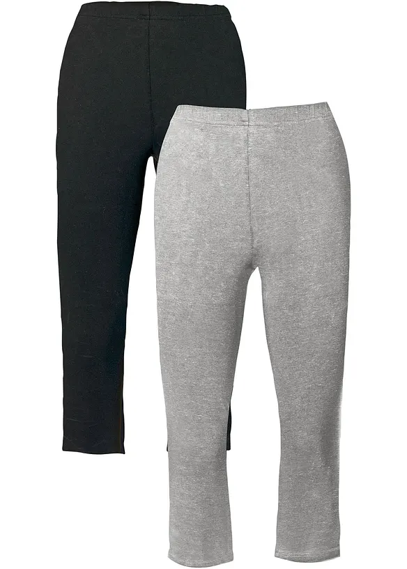 Lot de 2 leggings corsaire étroits, bonprix