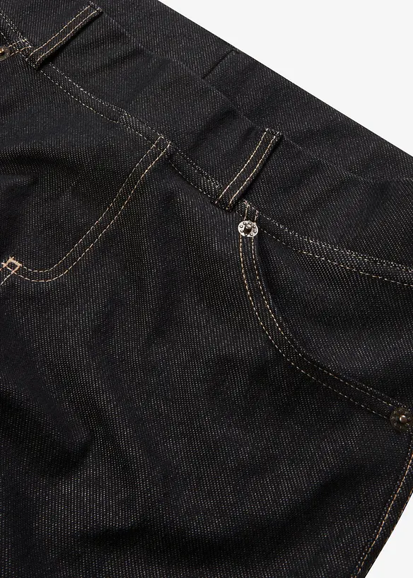 Legging aspect jean avec bas de jambes zippés, bonprix