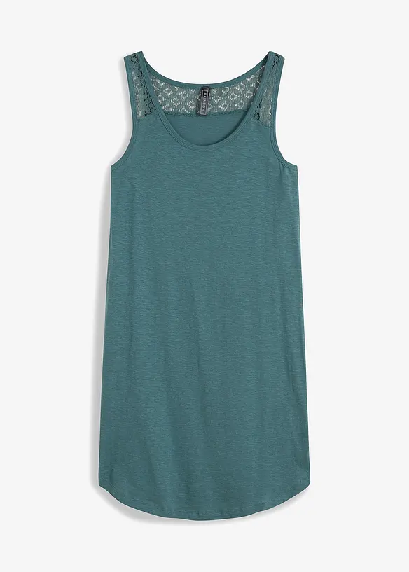 Robe en jersey coton à dentelle, bonprix