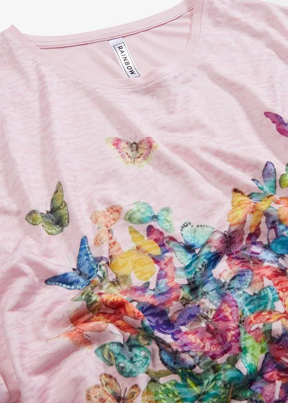T-shirt à imprimé papillon, bonprix
