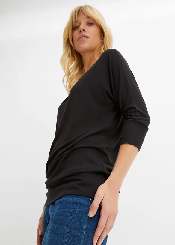 Oversized-Shirt aus fließender Viskose, bonprix