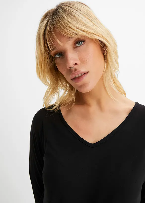 Oversized-Shirt aus fließender Viskose, bonprix