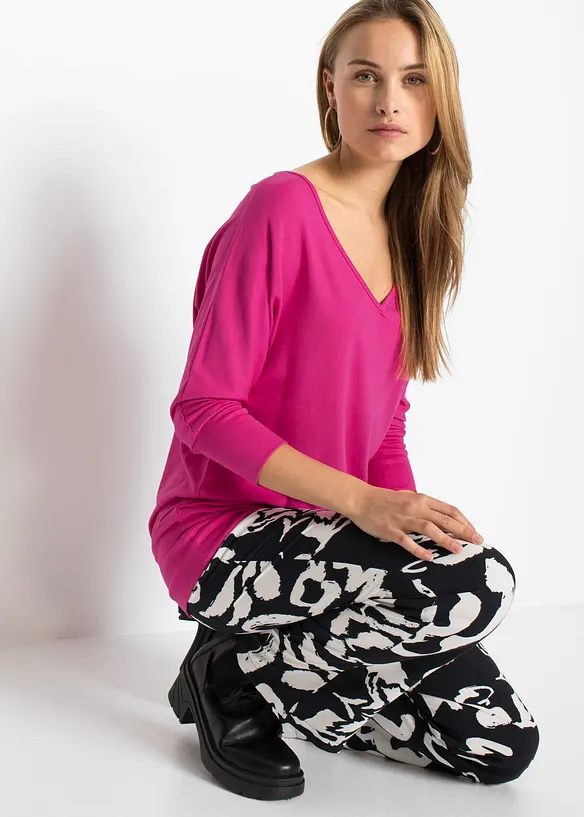 Oversized-Shirt aus fließender Viskose, bonprix