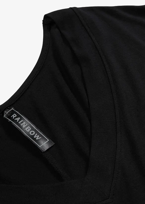 T-shirt manches 3/4 en viscose extensible, bonprix
