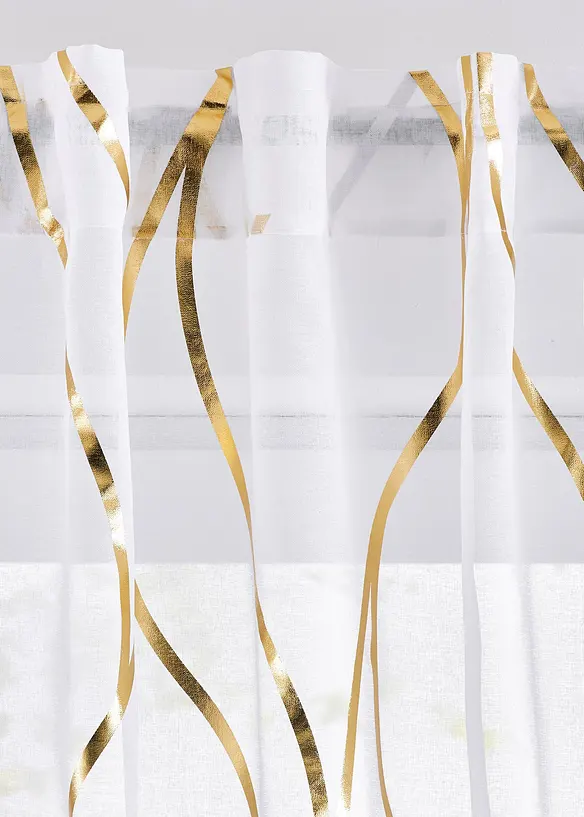 Transparente Gardine mit Glanz Druck (1er Pack), bonprix