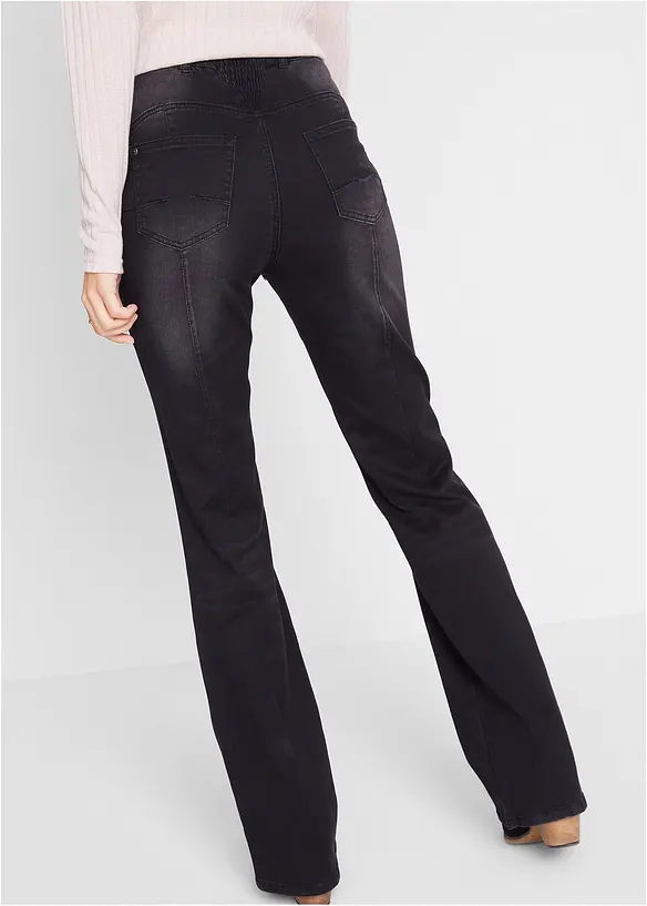 Jean bootcut taille mi-haute, sculptant, bonprix