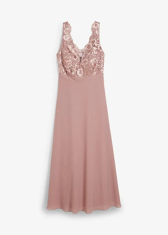 Robe longue brodée de sequins, bonprix