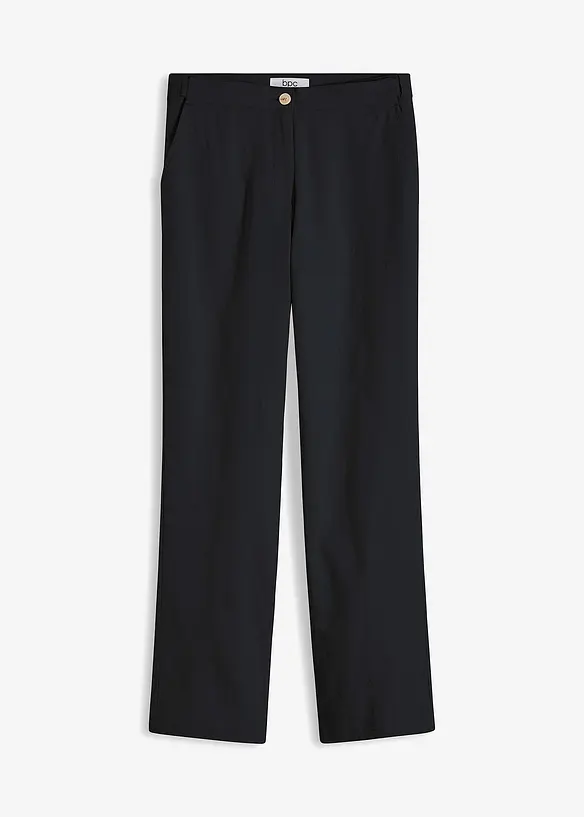 High-Waist-Hose aus Leinen-Viskose-Mix, bonprix
