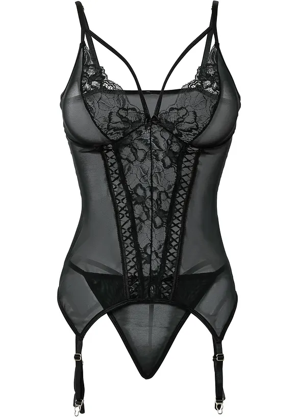 Top porte-jarretelles et string (Ens. 2 pces.), bonprix