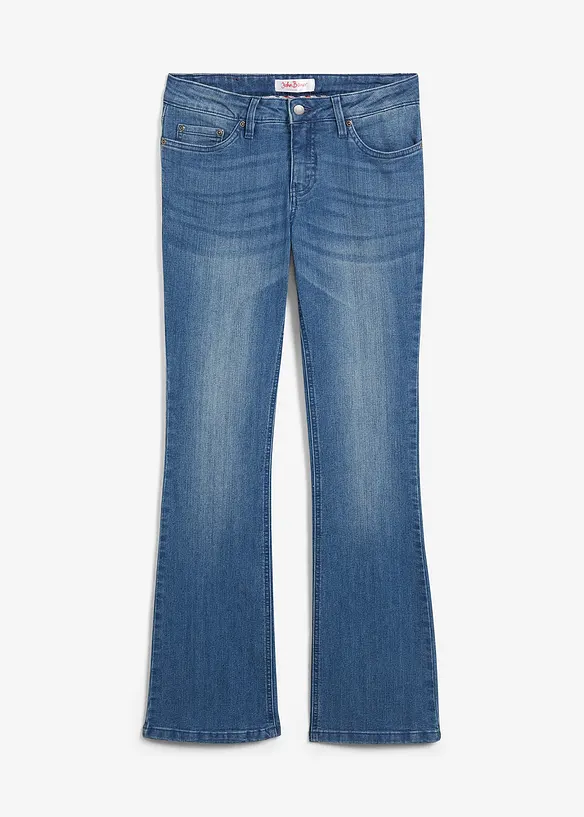 Jean bootcut taille mi-haute, extensible, bonprix