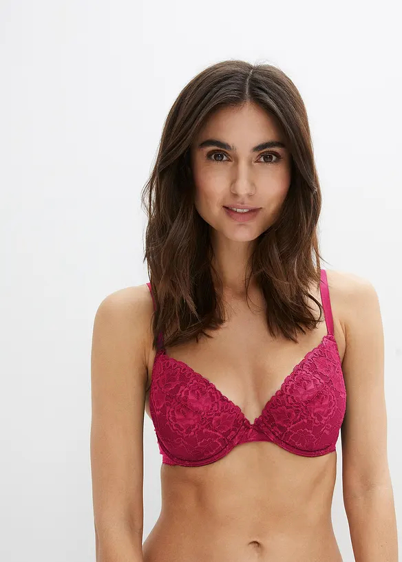 Push-up-BH mit feiner Spitze (3er Pack), bonprix