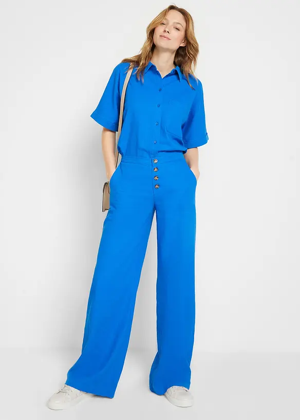 Palazzo-Hose mit Leinen, bonprix