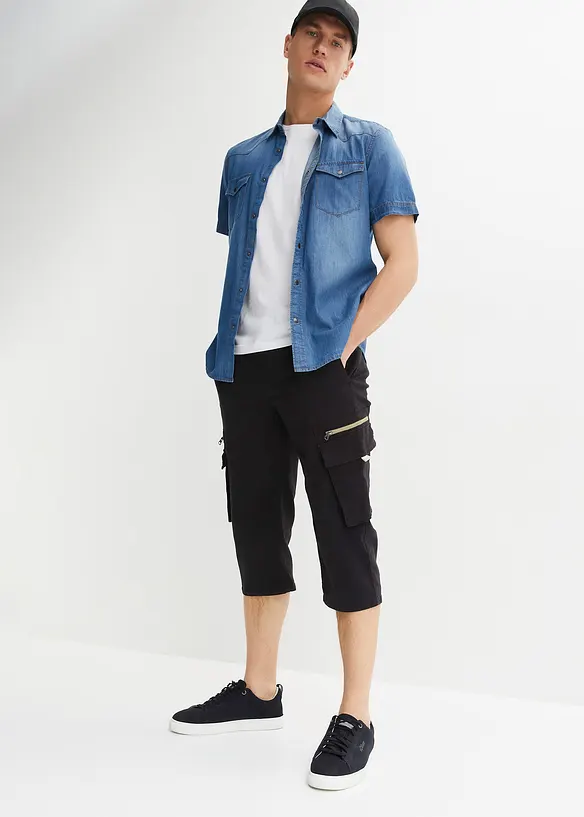 Pantalon jogger 3/4 avec poches cargo, Regular, bonprix