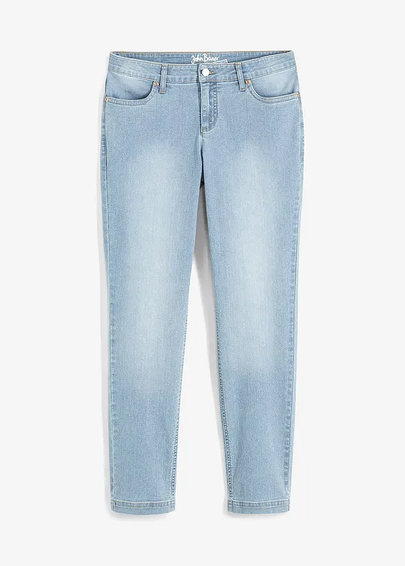 Jean droit taille mi-haute, extensible, bonprix